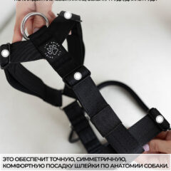 Шлейка Хохлома для собак средних и крупных пород анатомическая Pit Prime COMFORT PRINT, фото 4